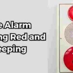 Fire Alarm Flashing Red and Beeping