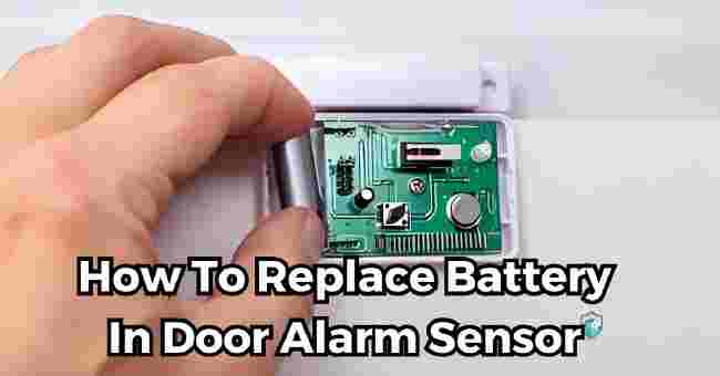 how to replace battery in door alarm sensor